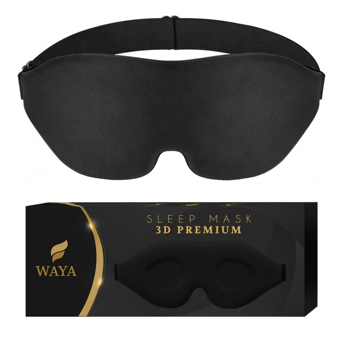 WAYA Premium 3D-unimaski musta 1 kpl