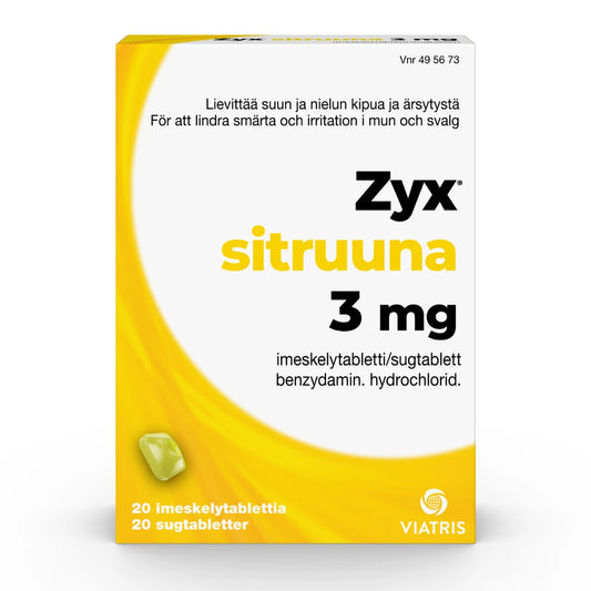 ZYX Sitruuna 3 mg imeskelytabletti 20 kpl