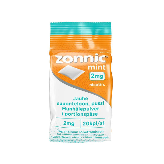 ZONNIC MINT 2 mg jauhe suuonteloon, pussi 20 kpl