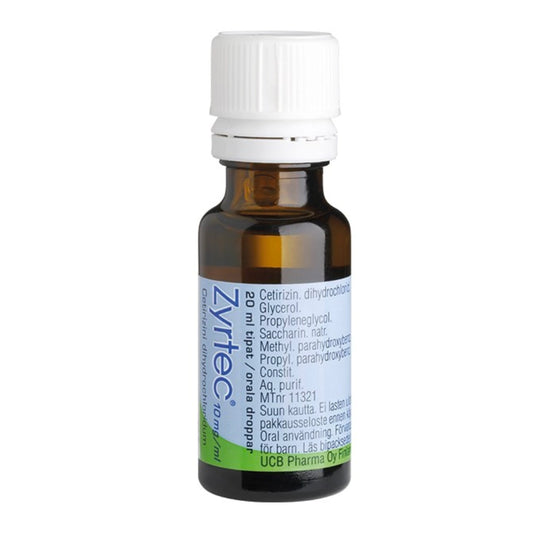 ZYRTEC 10 mg/ml tipat, liuos 20 ml
