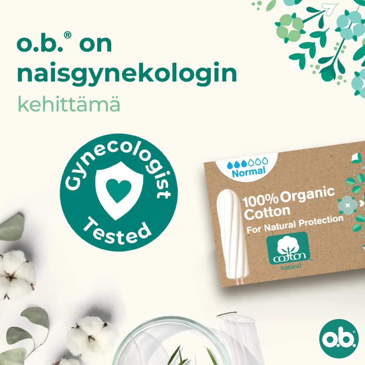 o.b. Organic Normal luomu tamponi 16 kpl