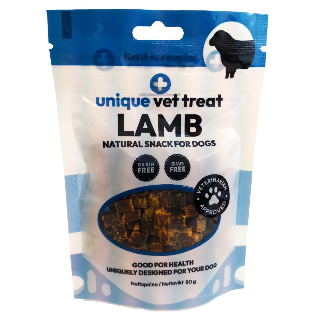 unique Vet Treat Lamb 80 g – Pehmeä ja maistuva lammasherkku koirille