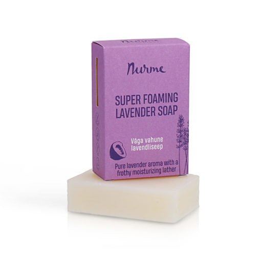 NURME LAVENDER COCONUT SOAP, RAUHOITTAVA LAVENTELI-KOOKOSPALASAIPPUA 100 G