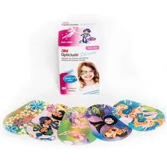 3M OPTICLUDE Silicone maxi silmälappu peittohoitoon lajitelma tytöille 50 kpl