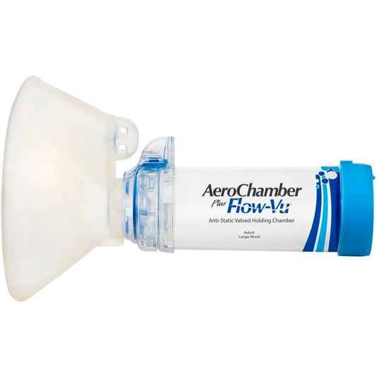 AEROCHAMBER Plus flow-vu aikuisille isolla maskilla 1 kpl