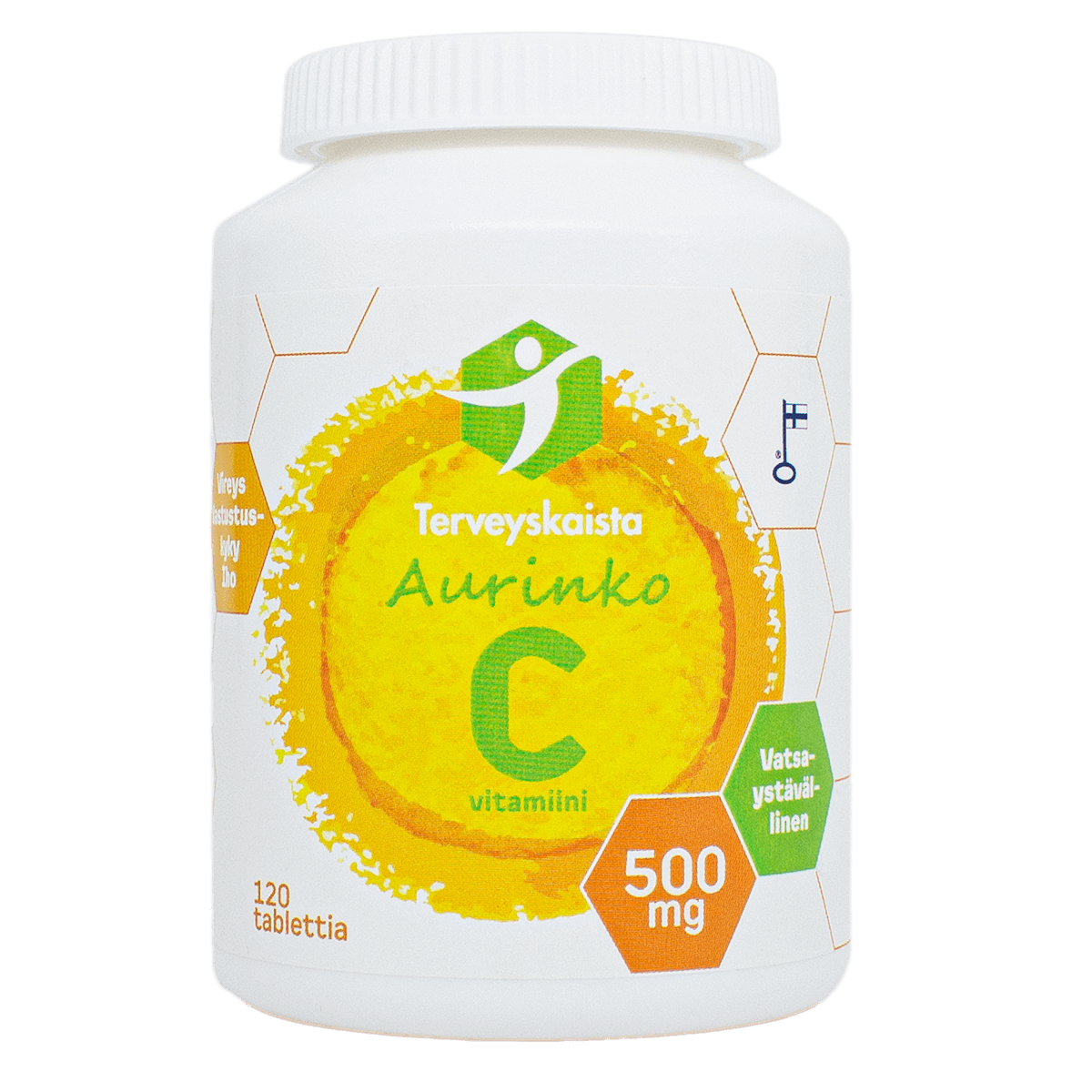 TERVEYSKAISTA Aurinko C 500 mg vatsaystävällinen tabletti 120 tabl