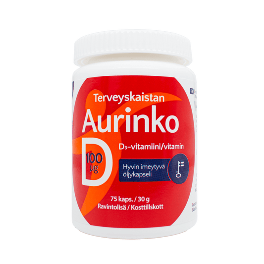 TERVEYSKAISTAN Aurinko D 100 mikrog öljykapseli 75 kaps