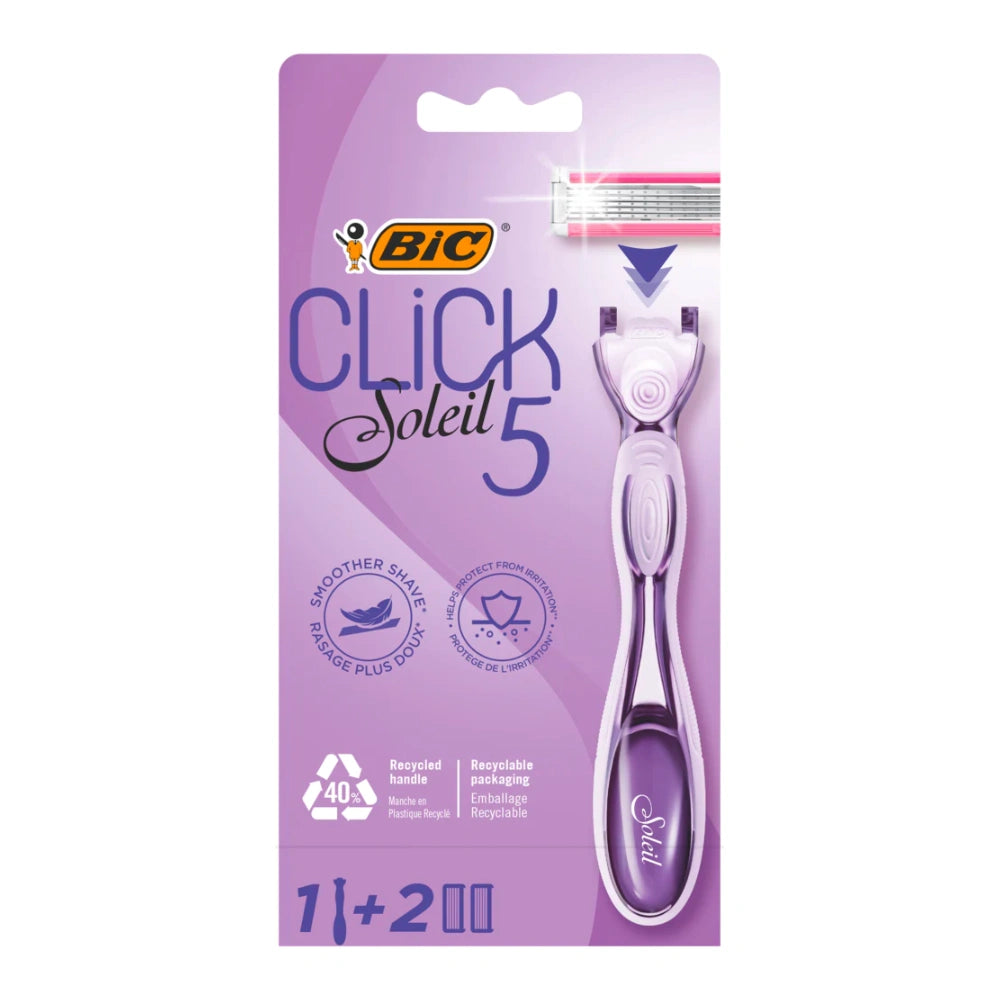BIC Click Soleil 5 karvanpoistohöylä 1 + 2 kpl