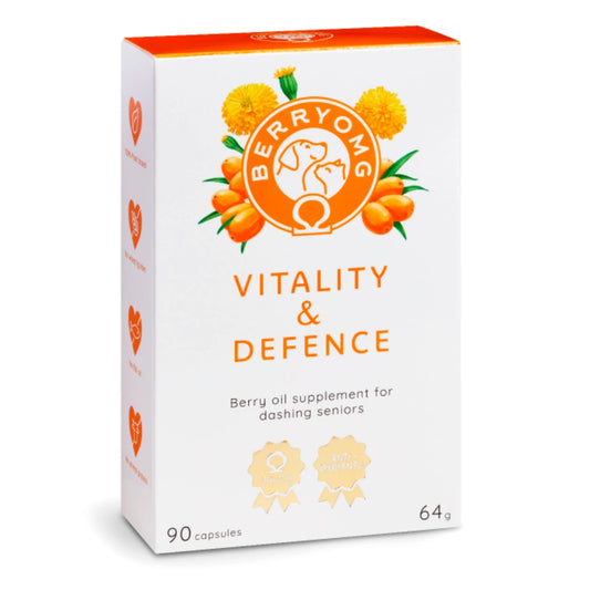 BERRYOMG Vitality & Defence rasvahappovalmiste koirille ja kissoille 90 kapselia