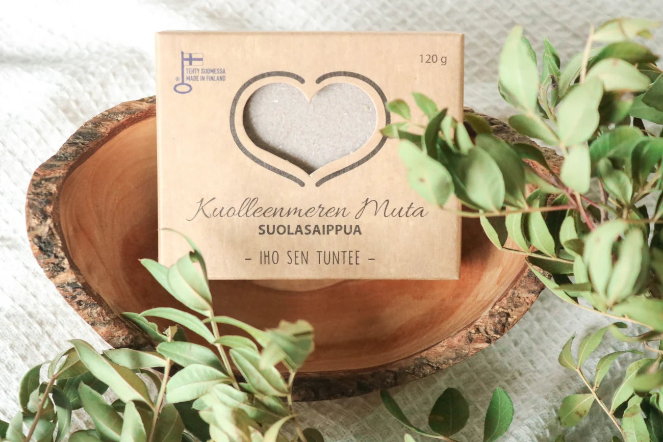 CATTECO Kuolleenmeren muta suolasaippua vartalolle ja kasvoille 120 g