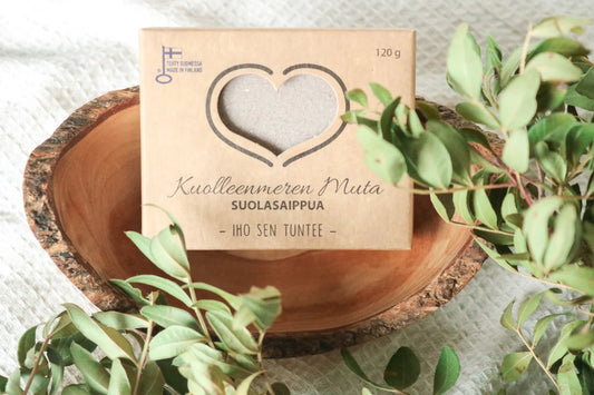 CATTECO Kuolleenmeren muta suolasaippua vartalolle ja kasvoille 120 g