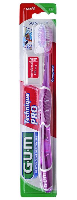GUM Technique pro compact soft 525MA hammasharja 1 kpl