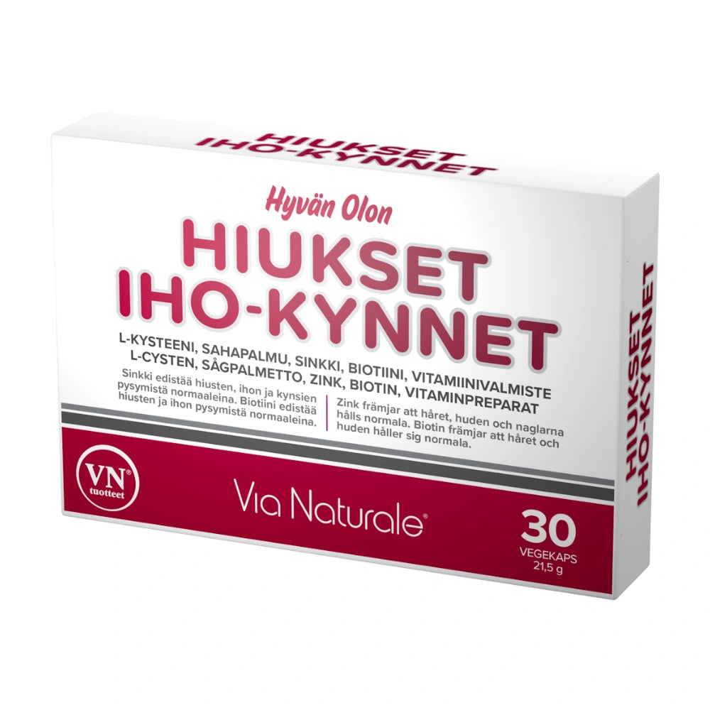 HYVÄN OLON Hiukset-iho-kynnet vegekapseli 30 kpl