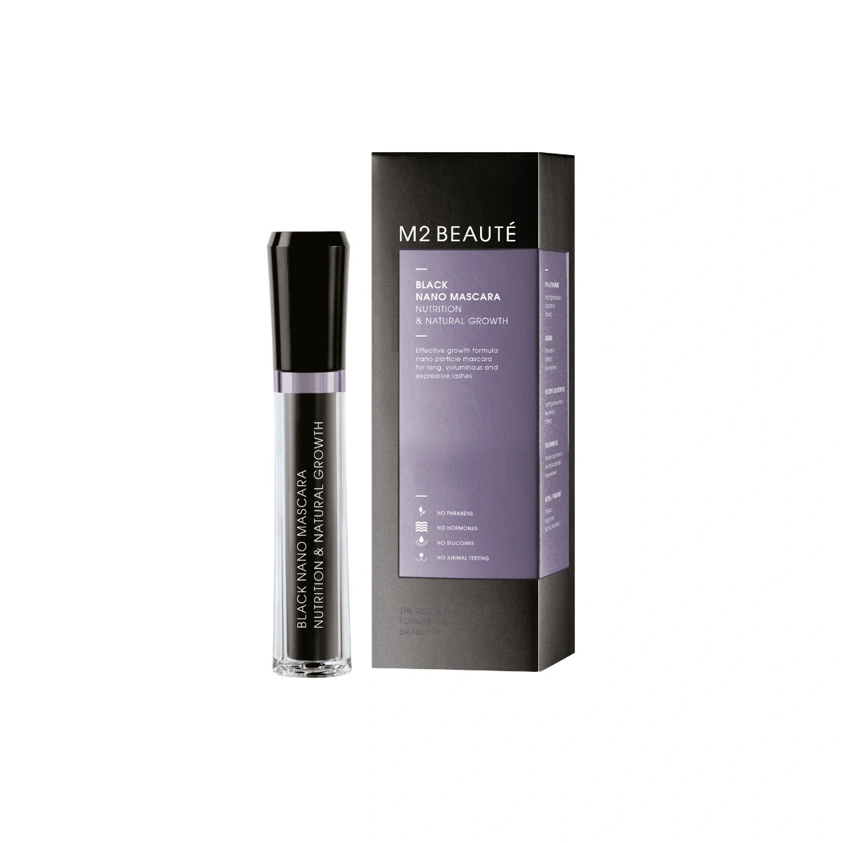 M2 BEAUTE Black nano mascara tuuheuttava ripsiväri 6 ml