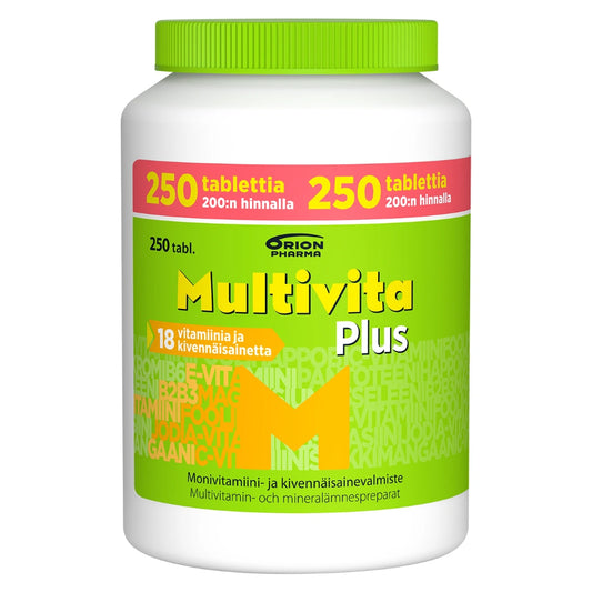 MULTIVITA Plus monivitamiinitabletti kampanjapakkaus 250 kpl 