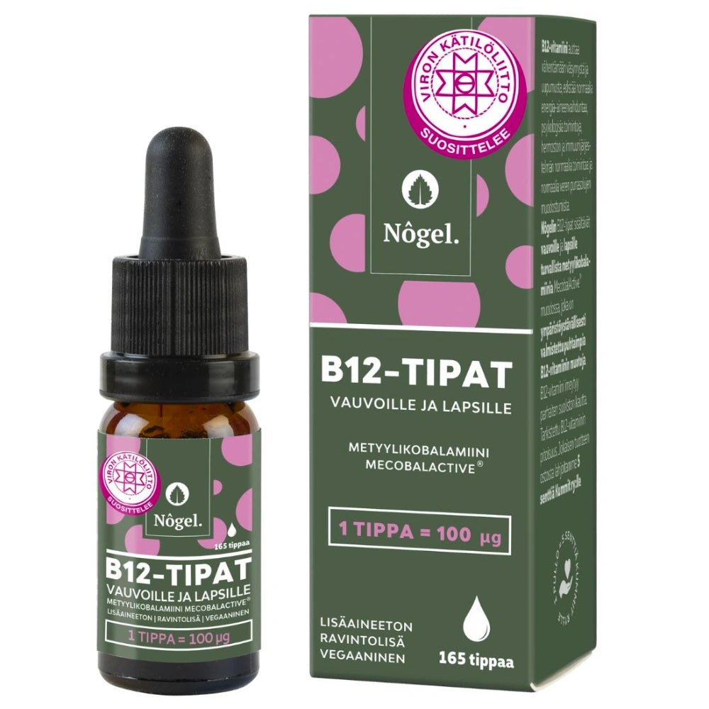 NÔGEL B12-tipat vauvoille ja lapsille 10 ml