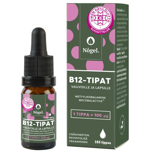 NÔGEL B12-tipat vauvoille ja lapsille 10 ml