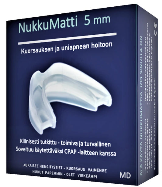 NUKKUMATTI 5 mm kuorsaus- ja uniapneakisko 1 kpl