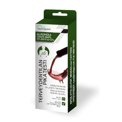 MEDIGOO ALKOHOLITESTI SYLJESTÄ 2 KAPPALETTA