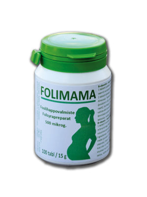 FOLIMAMA 500 MIKROG FOOLIHAPPORAVINTOLISÄ 100 TABLETTIA