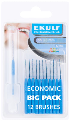 EKULF HAMMASVÄLIHARJA PH ABC 0,8 SININEN 12 KAPPALETTA