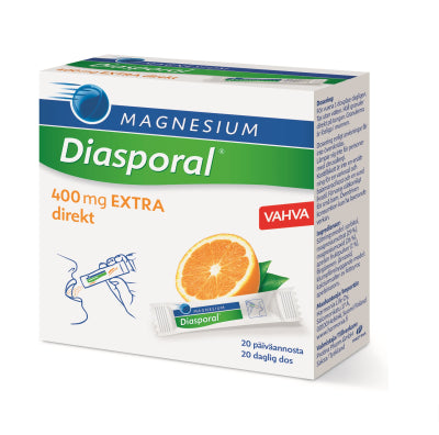 DIASPORAL MAGNESIUM 400 MG EXTRA DIREKT ANNOSRAKEET 20 KAPPALETTA