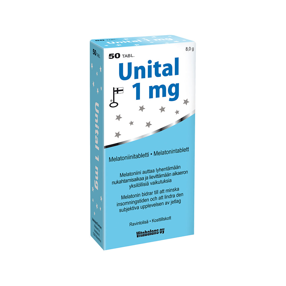 UNITAL 1 MG MELATONIINITABLETTI 50 TABLETTIA
