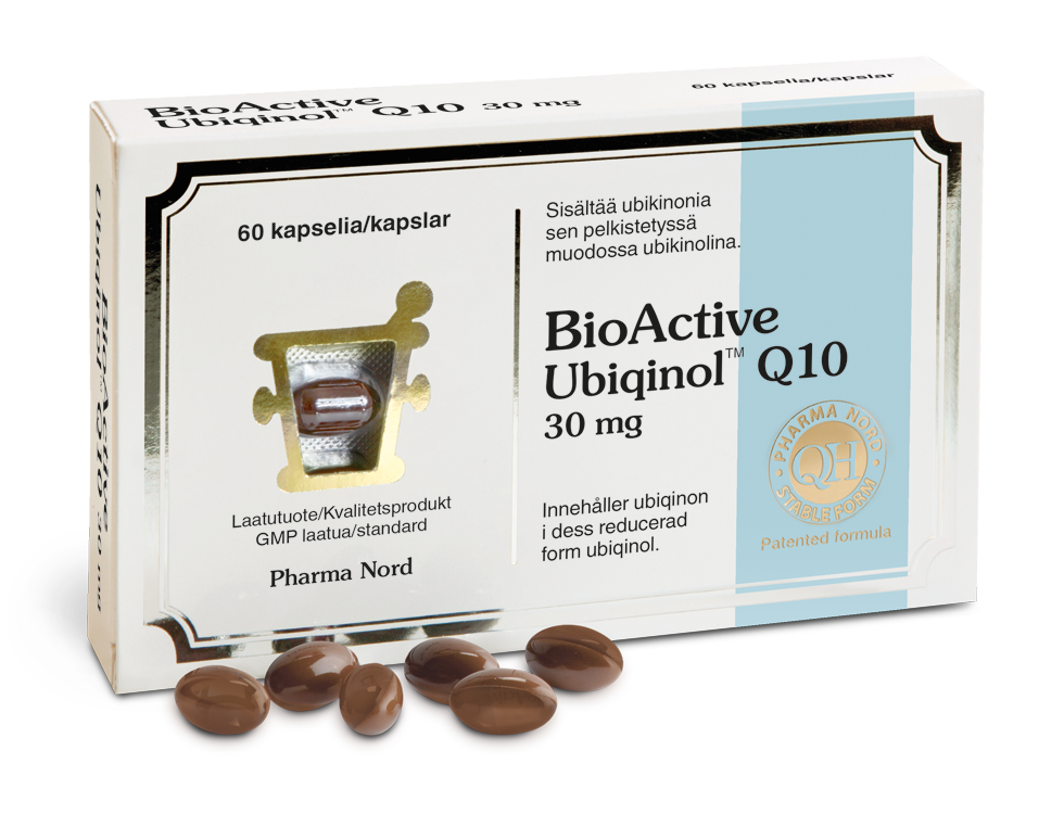 BIOACTIVE Q10 UBIQINOL 30MG 60 KAPSELIA