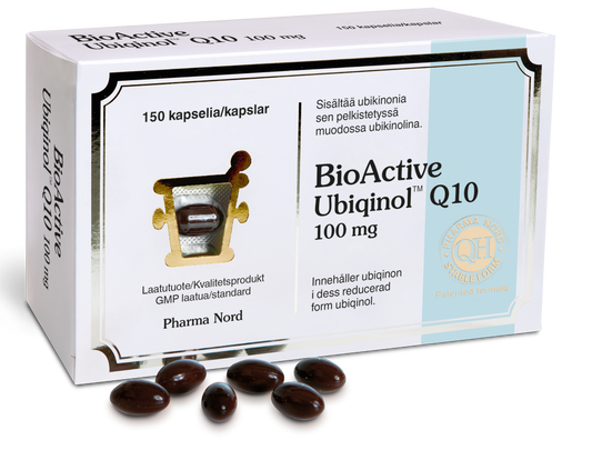 BIOACTIVE Q10 UBIQINOL 100MG 150 KAPSELIA