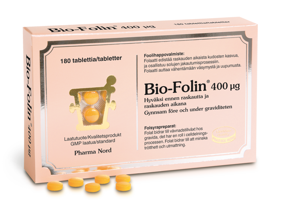 BIO-FOLIN 400 MIKROG FOOLIHAPPOVALMISTE 180 TABLETTIA