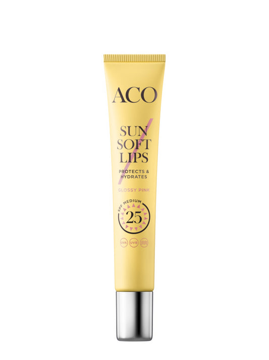 ACO SUN SOFT LIPS SPF 25 AURINKOSUOJAN SISÄLTÄVÄ HUULIKIILTO HAJUSTEETON 12 ML
