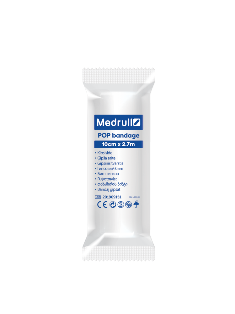 MEDRULL POP BANDAGE KIPSISIDE 10CM X 2,7M, 1 KAPPALE