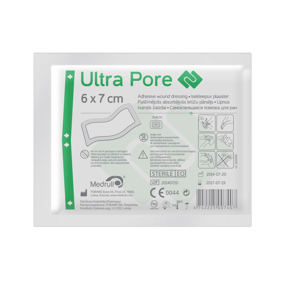 MEDRULL ULTRA PORE KIINNITTYVÄ SIDOS 6X7CM 1 KPL