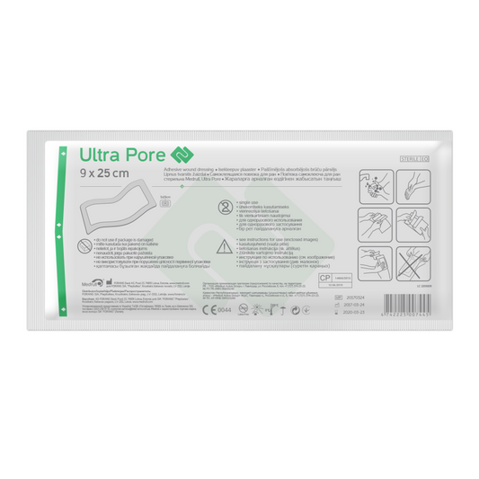 MEDRULL ULTRA PORE KIINNITTYVÄ SIDOS 9X25CM, 1 KAPPALE