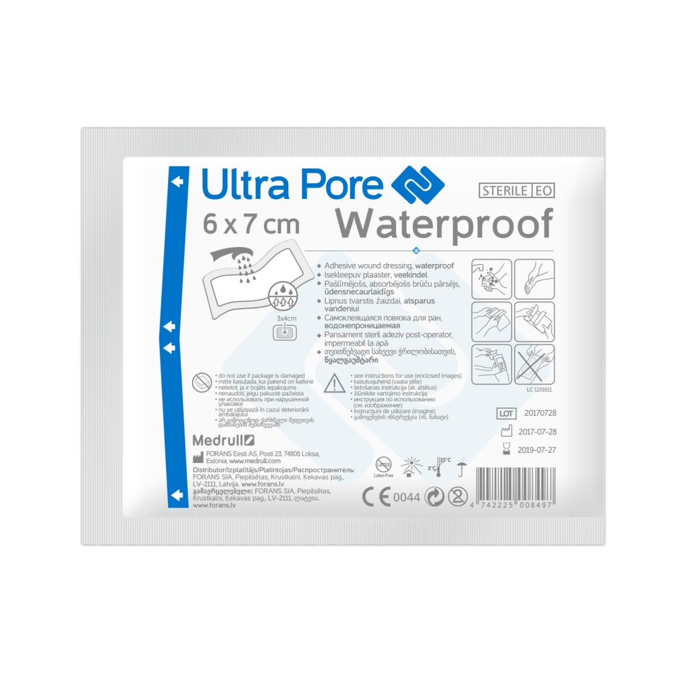 MEDRULL ULTRA PORE VEDENPITÄVÄ SIDOS 6X7CM 1 KPL