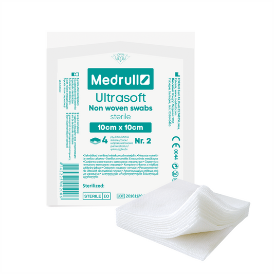 MEDRULL ULTRASOFT KUITUTAITOS 10 CM X 10 CM , 4 KERROSTA, 2 KAPPALETTA
