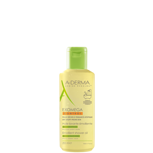 A-DERMA EXOMEGA CONTROL SHOWER OIL PUHDISTUSÖLJY KUIVALLE IHOLLE 200 ML