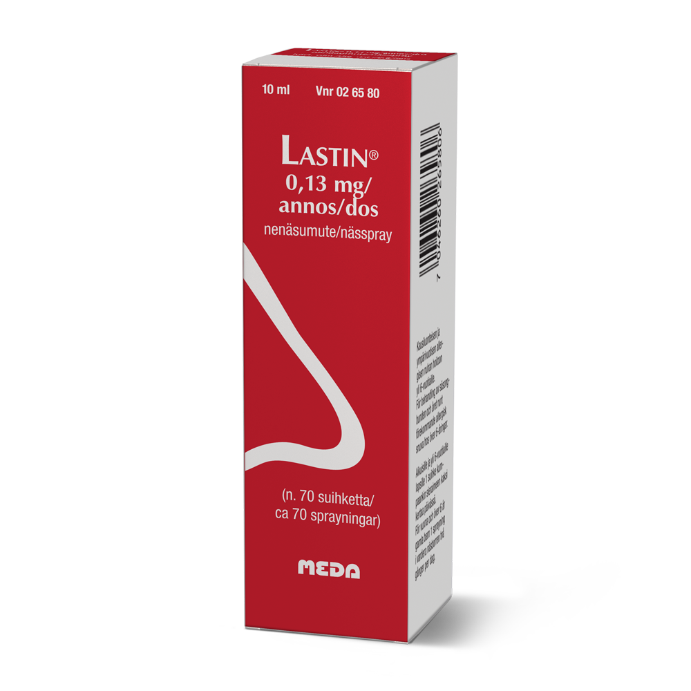 LASTIN 0,9 mg/ml nenäsumute, liuos, 10 ml
