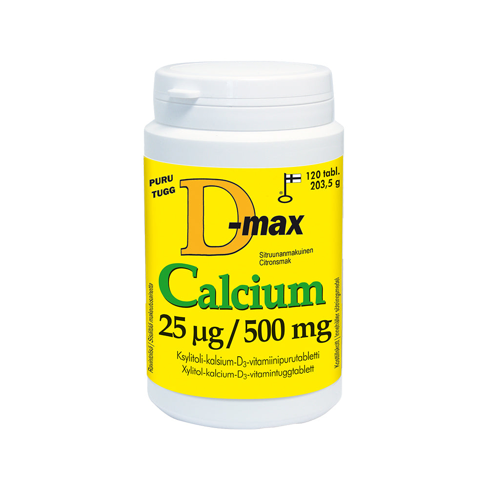 D-MAX CALCIUM 25 MIKROG/500 MG 120 TABLETTIA