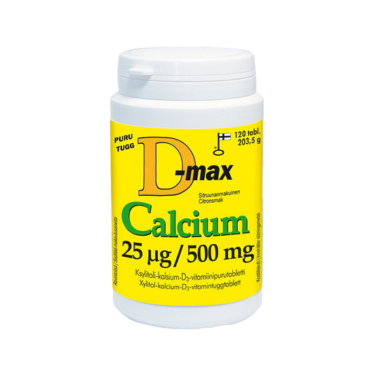 D-MAX CALCIUM 25 MIKROG/500 MG 120 TABLETTIA