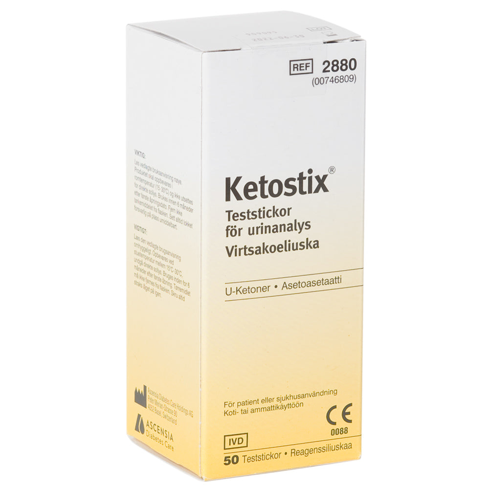 KETOSTIX REAGENSSILIUSKA KETOAINEILLE 50 KPL