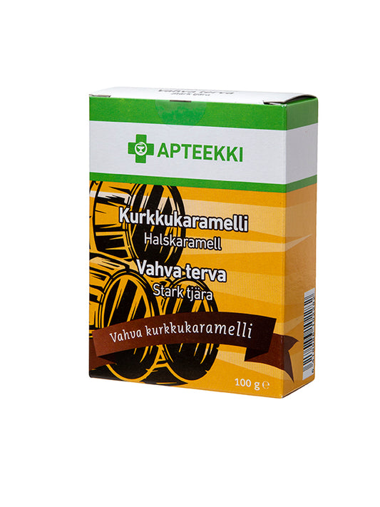 APTEEKKI Kurkkukaramelli vahva terva 100 g