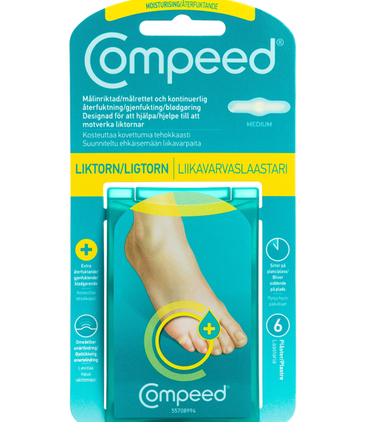 COMPEED LIIKAVARVASLAASTARI MOISTURISING 6 KAPPALETTA
