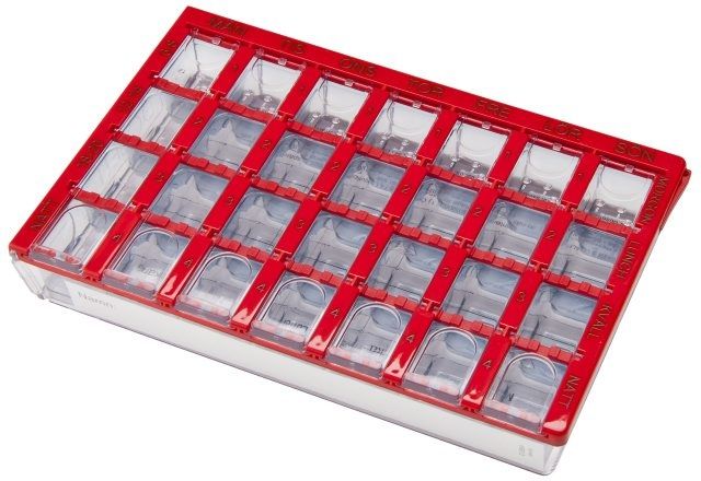 DOSETT Medi Red suomenkielinen viikkoannostelija