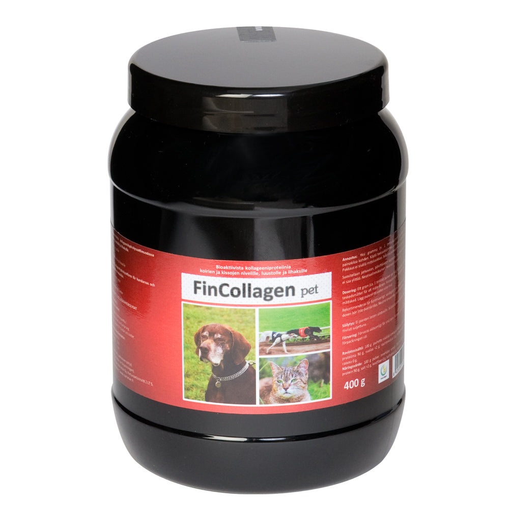 FINCOLLAGEN PET KOLLAGEENIVALMISTE KOIRILLE JA KISSOILLE 400 G