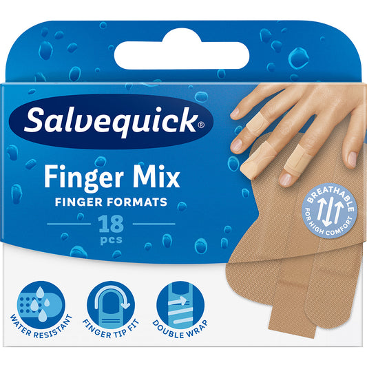 SALVEQUICK FINGER MIX LAASTARI 18 KPL