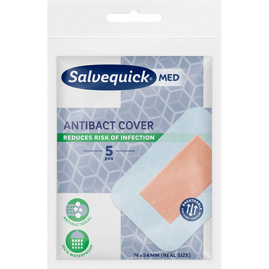 SALVEQUICK MED ANTIBAC COVER LAASTARI 5 KPL
