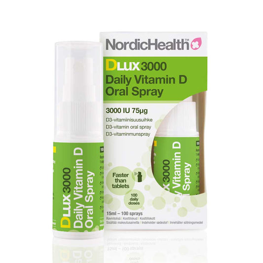 NORDIC HEALTH Dlux3000 D3-suusuihke 15 ml