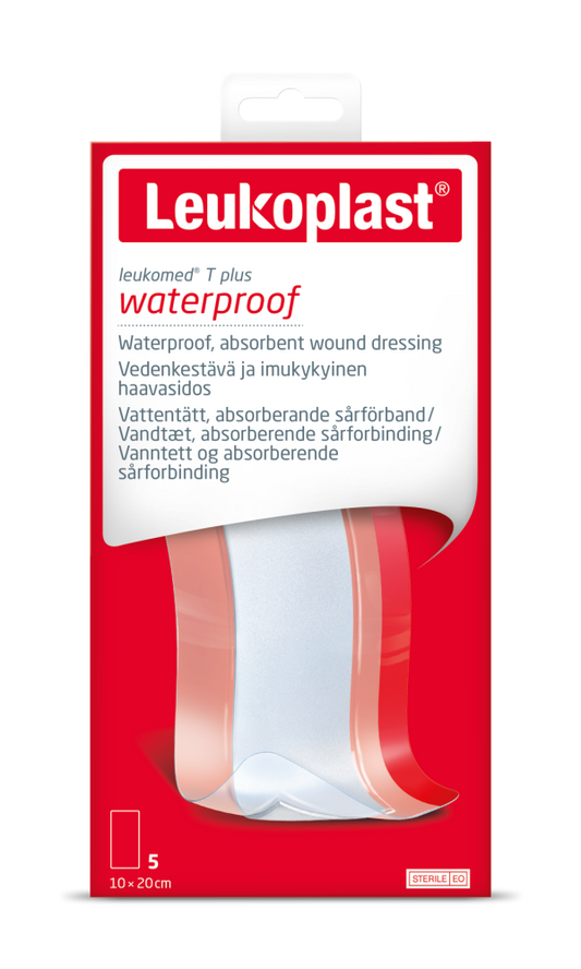 LEUKOPLAST LEUKOMED T PLUS 10X20CM OHUT VEDENPITÄVÄ KALVOSIDOS 5 KPL