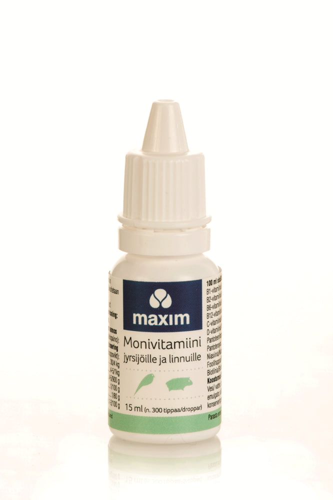 MAXIM MONIVITAMIINILIUOS LINNUILLE JA JYRSIJÖILLE 15 ML